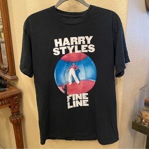 HARRY STYLES Fine Line Black Graphic T-Shirt Size Medium-Unisex